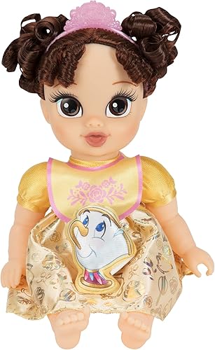 Miniatura 4 de Disney - Muñeca de la princesa Baby Belle de lujo, con tiara, portabebé, amigo de felpa, chupón, babero y biberón [Exclusivo de Amazon]
