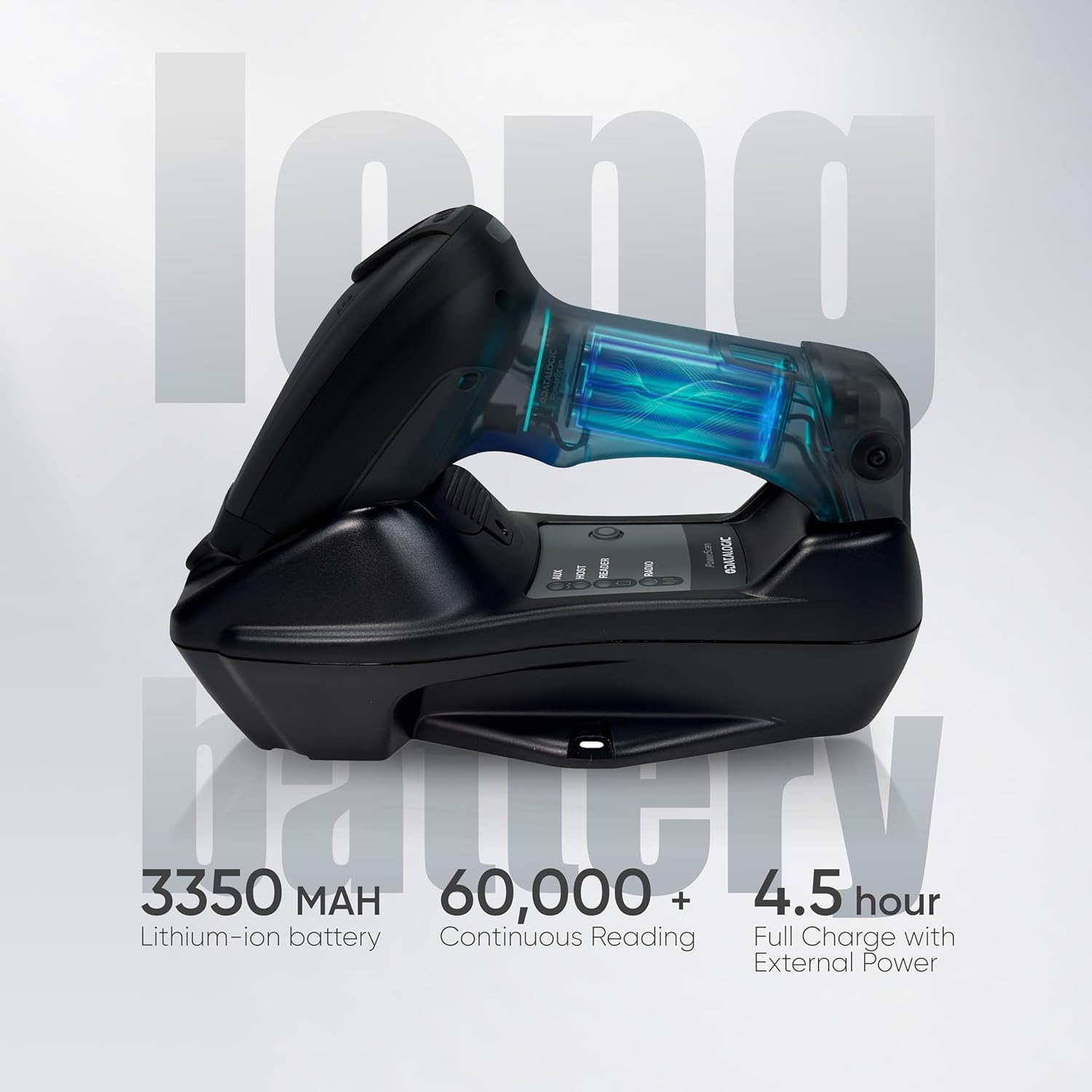 Datalogic POWERSCAN PM9501 BK-910-RT Barcode Scanner BC9030 Base with Bundle