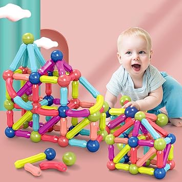 SVYHUOK Jeu de Construction Magnétique 3D 64 Pièces