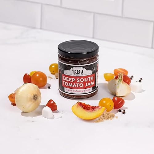 Miniatura 6 de TBJ Gourmet Deep South - Mermelada de tomate para hamburguesas, tablas de embutidos y bruschetta  Dulce y salado  Mantequilla de tomate y tomate  9