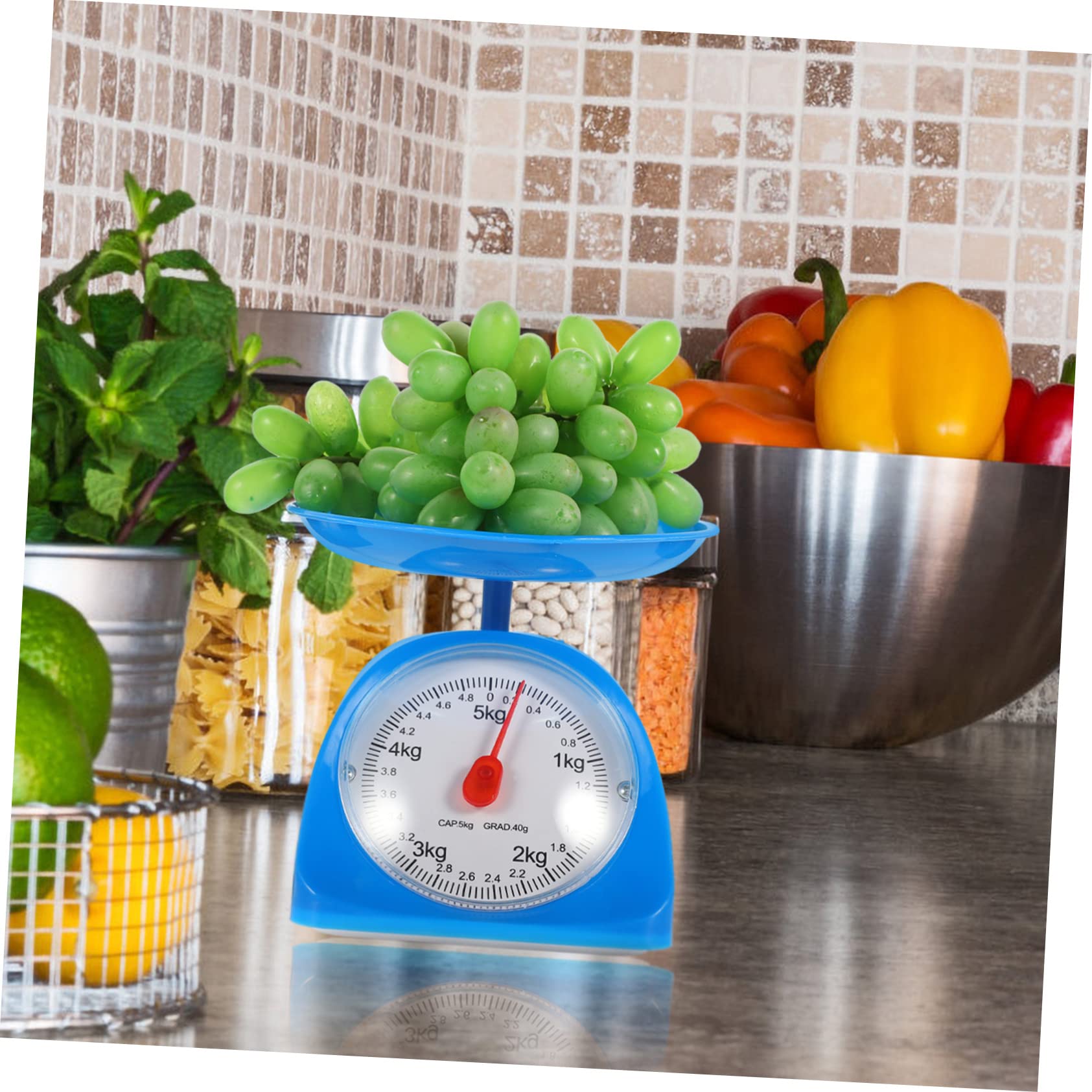 Báscula Digital y Portátil Multifunción Diseño Creativo de Cocina Color Aleatorio y Material Abs, Fácil de Leer Oscuridad para Pesar Alimentos hasta 5kg