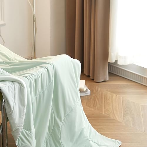Miniatura 6 de Simple&Opulence Edredón refrescante tamaño Queen, manta de verano para dormir refrescante, relleno de edredón ligero suave de plumón para sudores