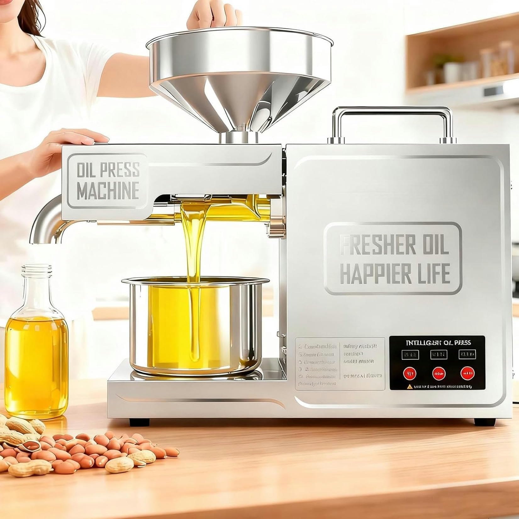 Machine à huile électrique pour graines saines dans votre cuisine