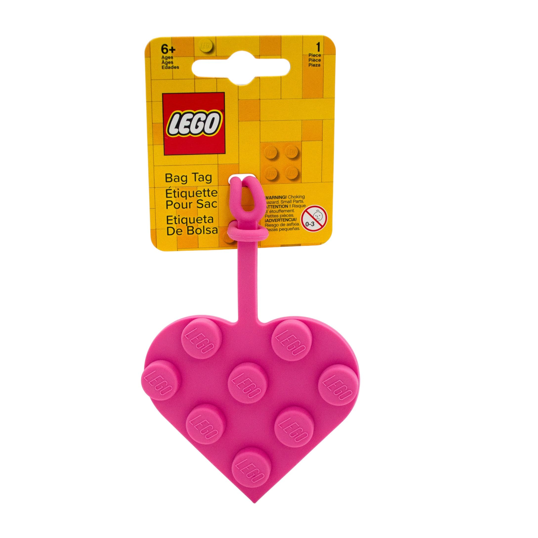 Amazon.co.jp: LEGO 3x3 ハート シリコンバッグタグ - ピンク (53692
