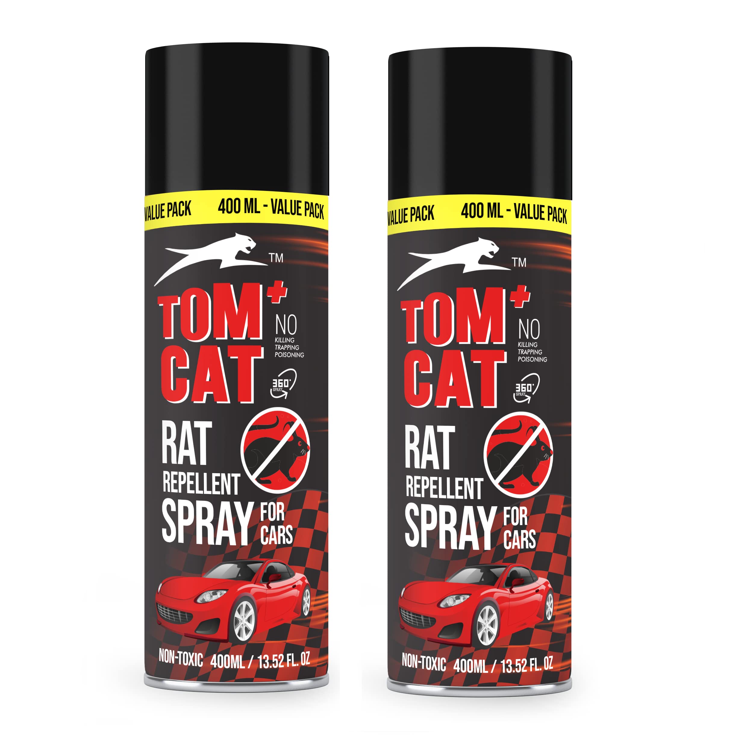 Shadow Securitronics TOM CAT No Entry Rat Repellent Spray 400 ml for Cars - (Pack of 3) | Long-lasting & Leak-free Formula | Highly Effective Protection for 1 Year | Easy Spray Nozzle