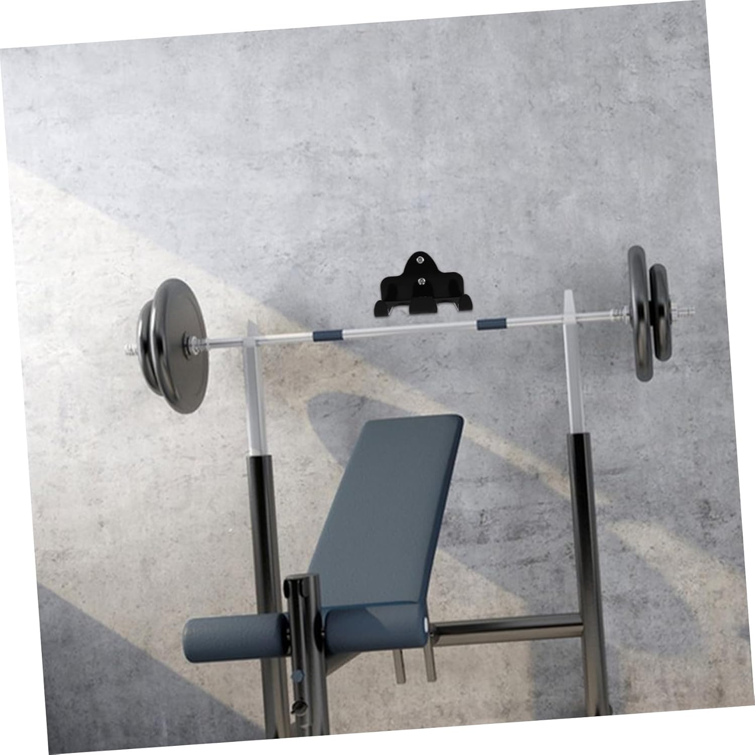 1set Wall-mounted Barbell Rack Holder for Home Gym Iron Barbell Storage Efficient Space Utilization Sleek Design for Spaces