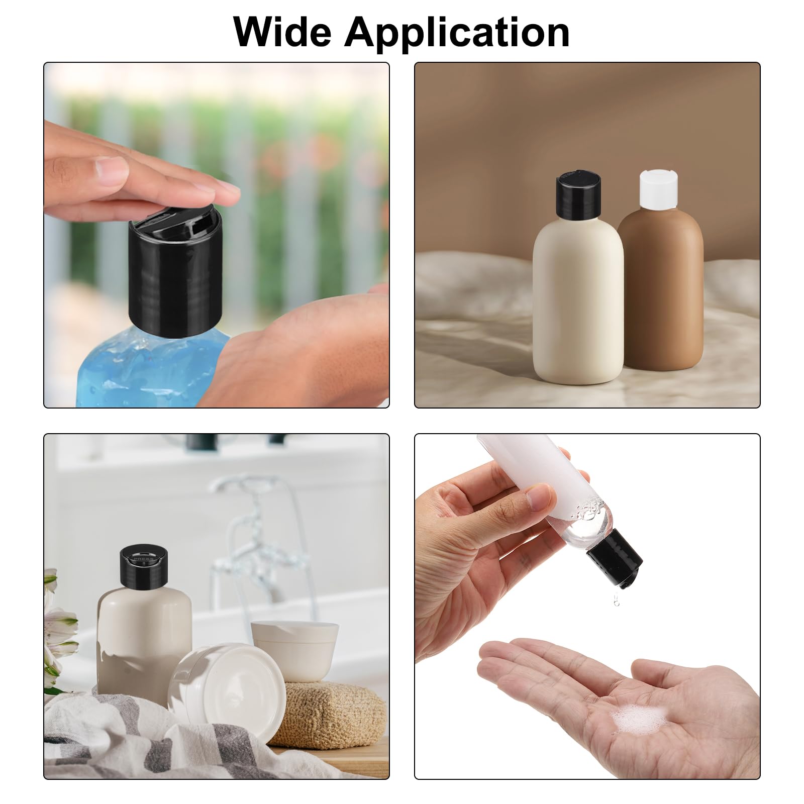 QUARKZMAN Dosierkappen 30 Stück - PP Plastik Verschlüsse Für Quetschflaschen & Nachfüllbehälter