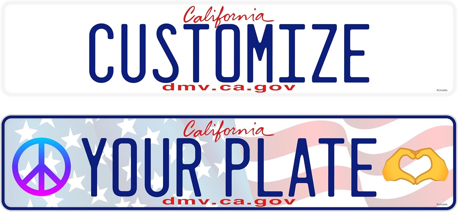 Custom California License Plate - European Size, Lipstick Design