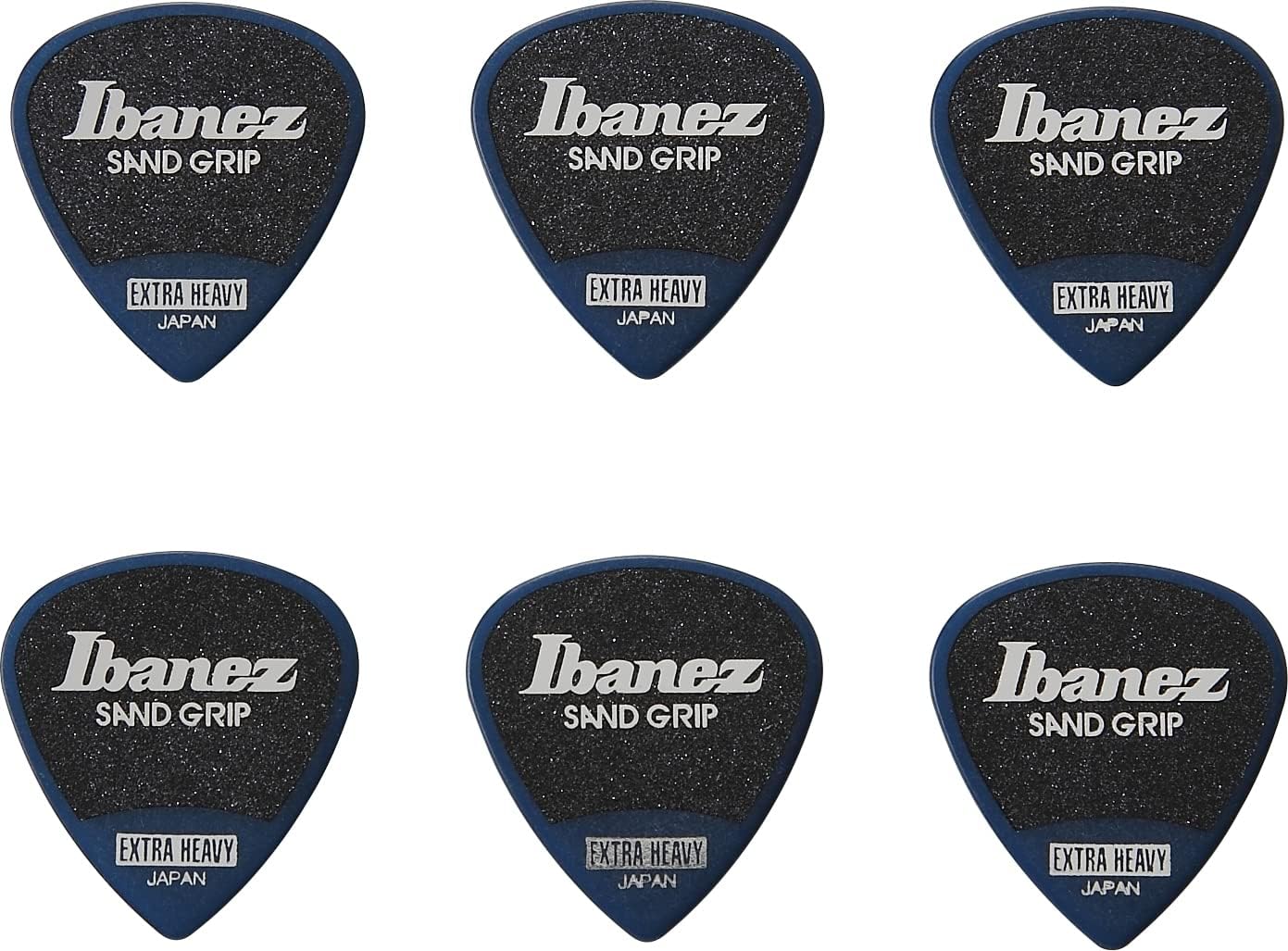 Ibanez PPA16XSG Wizard Series, Sand Grip Picks 6 Pack 1.2mm (PPA16XSGDB)
