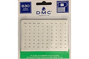 DMC Floss Number Stickers, 630 Count