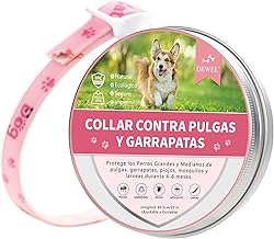 DEWEL Anti-parasitic Dog Collar, Flea Tick Collar for Mosquitos and Lice, Flea Control for Dogs and Cats for 4-6 Months, Adjustable and Cuttable Size 63.5 cm Pink