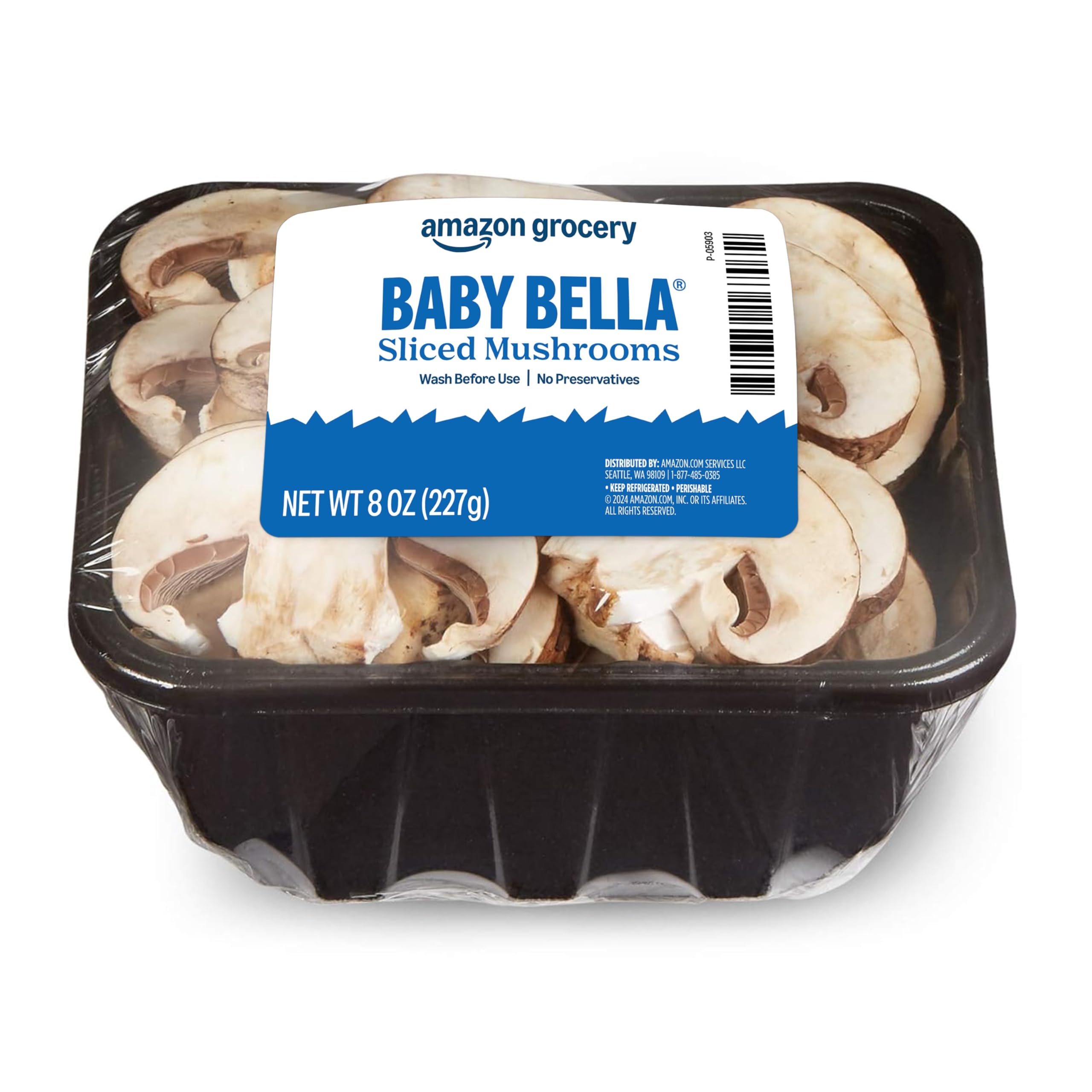 Amazon Grocery Sliced Baby Bella Mushrooms 8 Oz Previously Fresh Brand Packaging May Vary — view 3