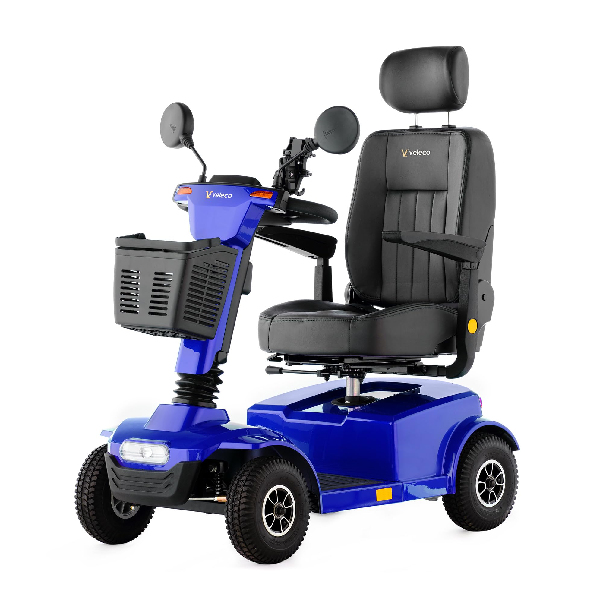 Veleco Jumpy: skuter z przyciskiem prędkości i obrotowym fotelem kapitana