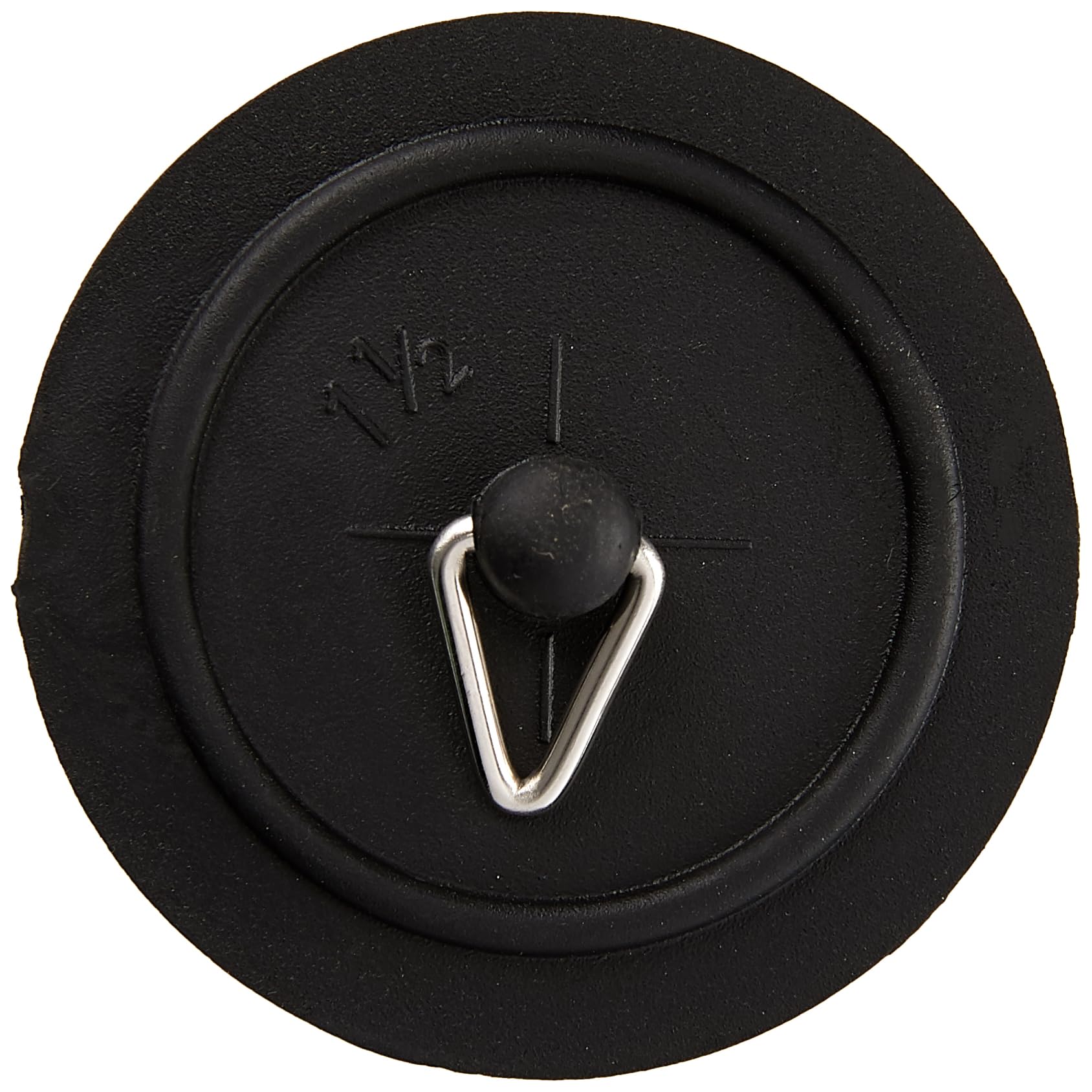 Merriway Black Bh04749 38Mm (1.1/2 Inch) Basin Plug With 300Mm (12 Inch) Chrome Plated Chain And Stay