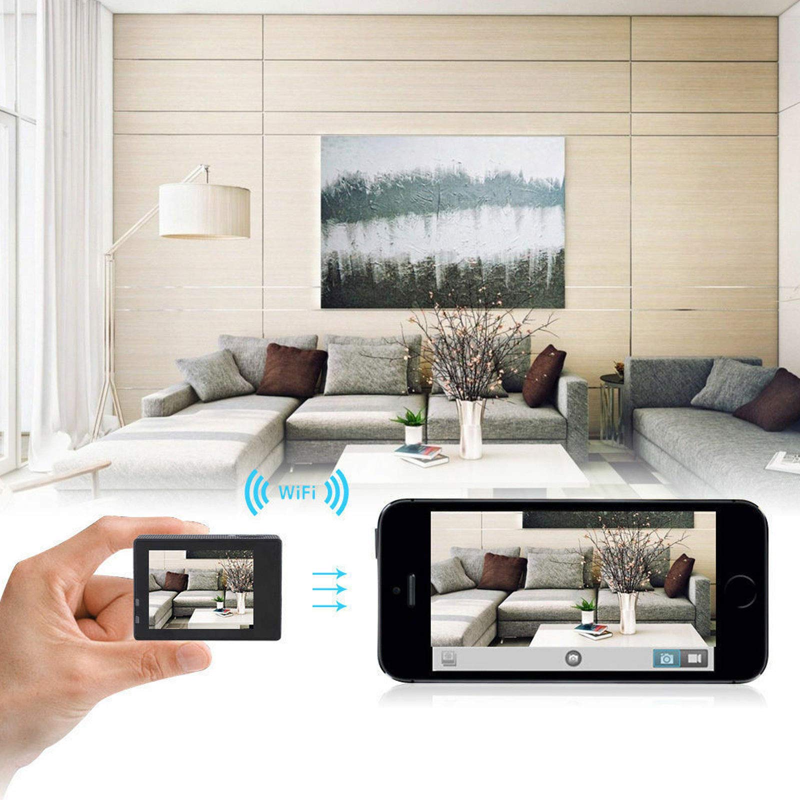 Macchina Fotografica Subacquea, Fotocamera Subacquea Digitale Full HD 4K, Doppio Schermo, Stabilizzatore D'immagine Giroscopico, Impermeabile Sommergibile Fino a 30 M,Nero