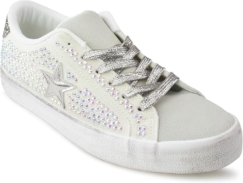 RF ROOM OF FASHION Women's Casual Low Top Trendy Fashion Star Sneakers Flats (Bo