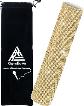 Champagne Gold Crystal Sleeve for Cordless Mic | Subtle, elegant shine. Includes storage pouch. Fits especial for wireless SM58 Beta58A PG58 Beta87A and Senheiser series