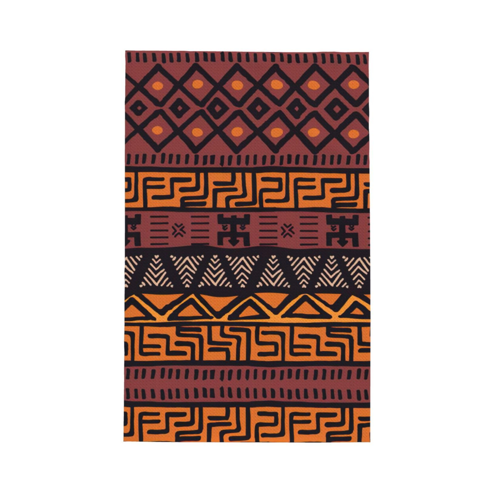 aabkjgfr African Mud Cloth Tribal Print Waffle Kitchen Towels,Absorbent Dishcloths,Household Tableware Wipes,Multi-Functional Tea Towels