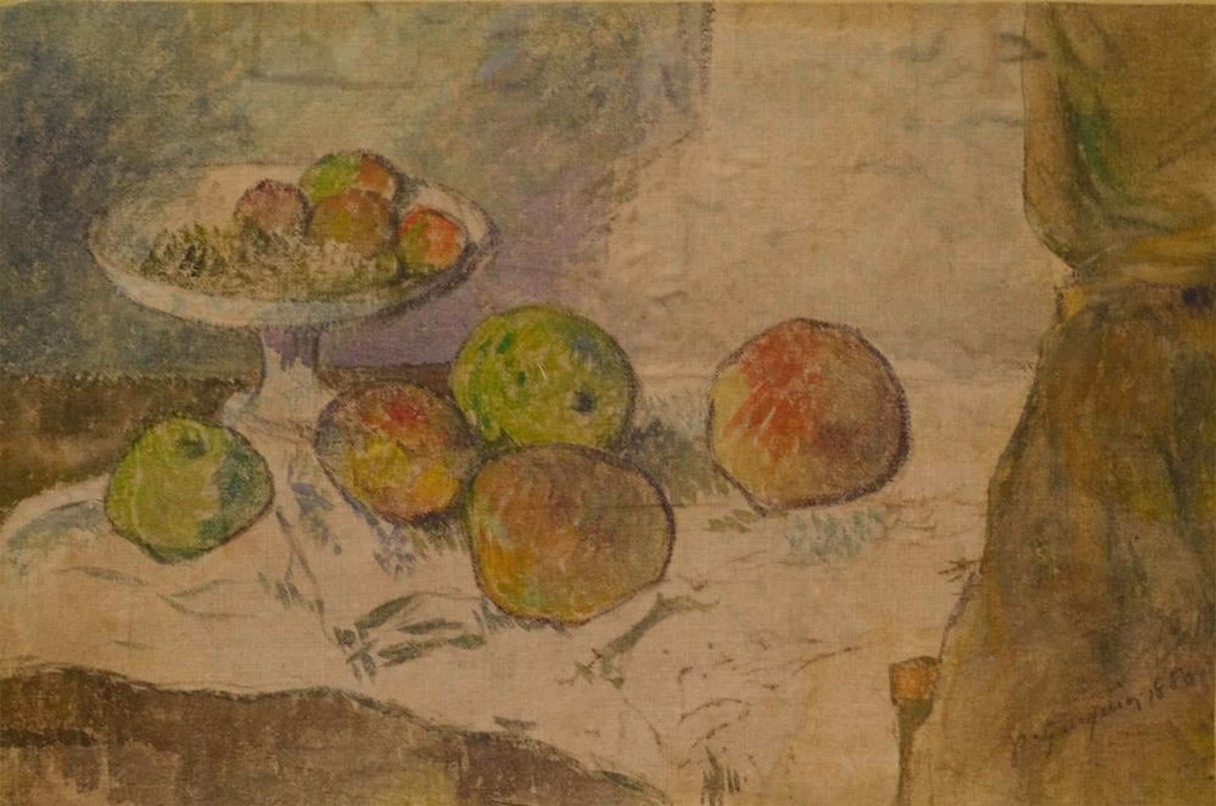 POSTERIIk Vintage Art Print Images Pictures Print Still Life with Fruit Bowl by Paul Gauguin Modern Colour Posters for Office Home Decor 60x90cm