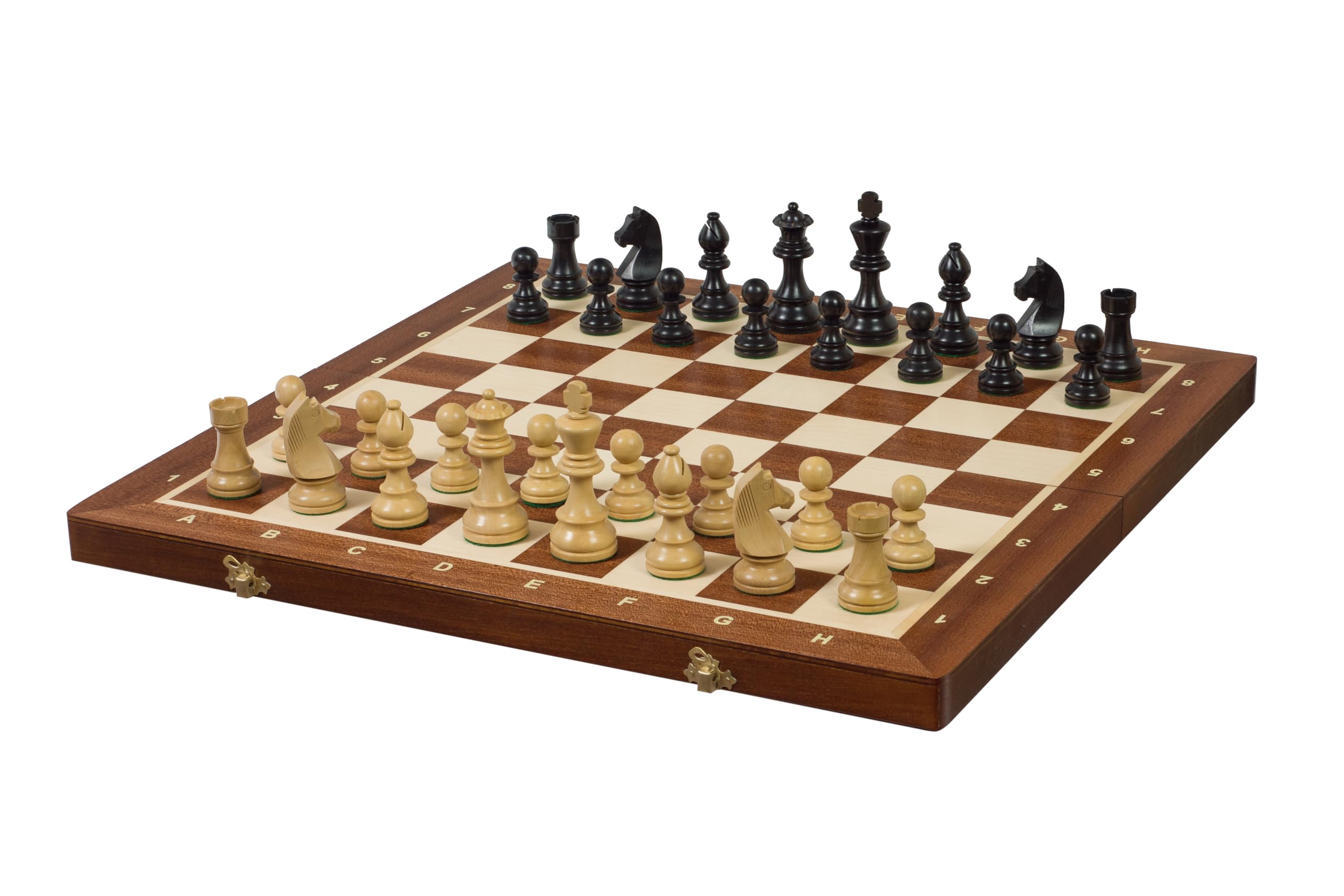 Sunrise Chess - Scacchi da Torneo "Timeless German Knight Staunton" Nr. 6 - Set in Legno