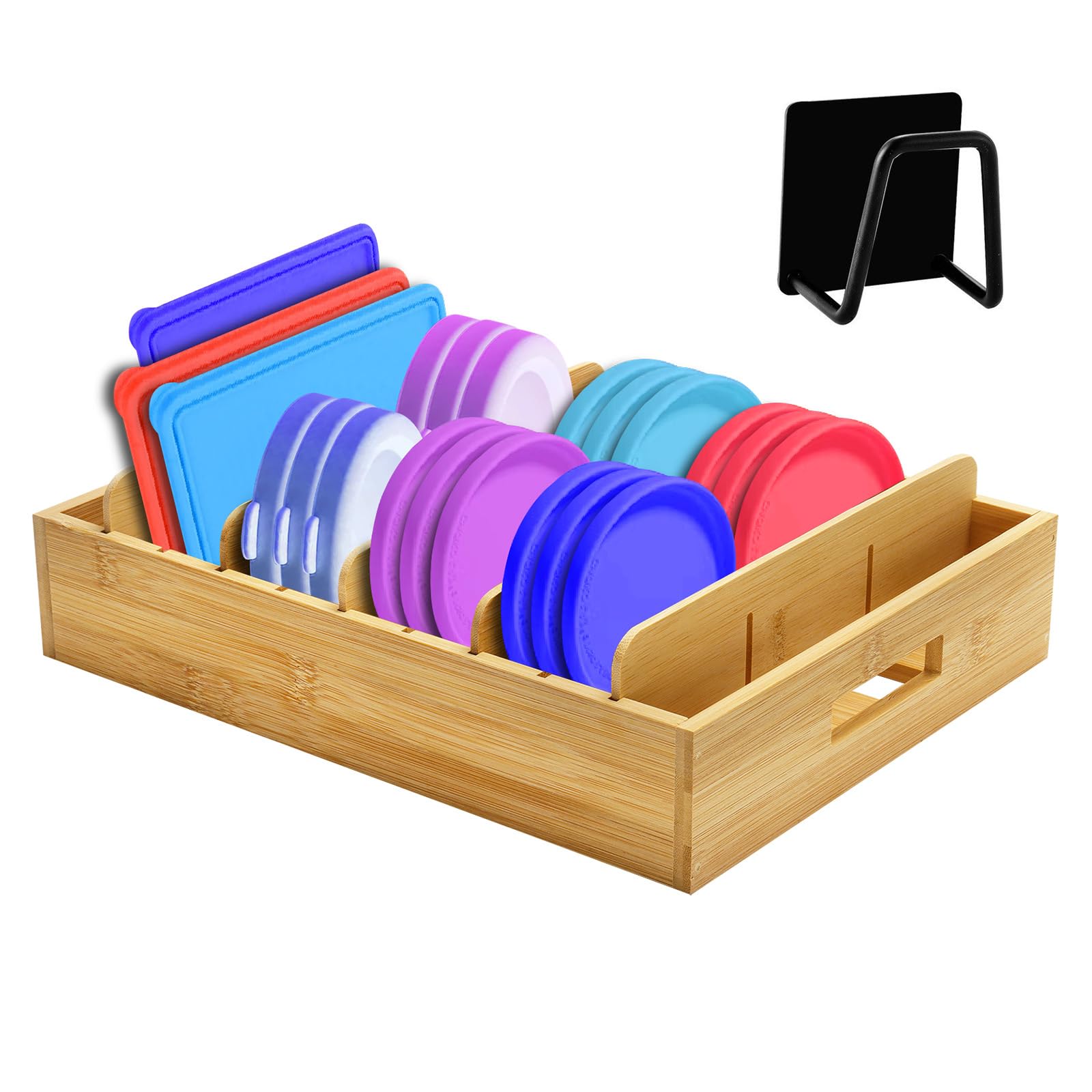 Organizer verticale per coperchi dei bicchieri, per contenere