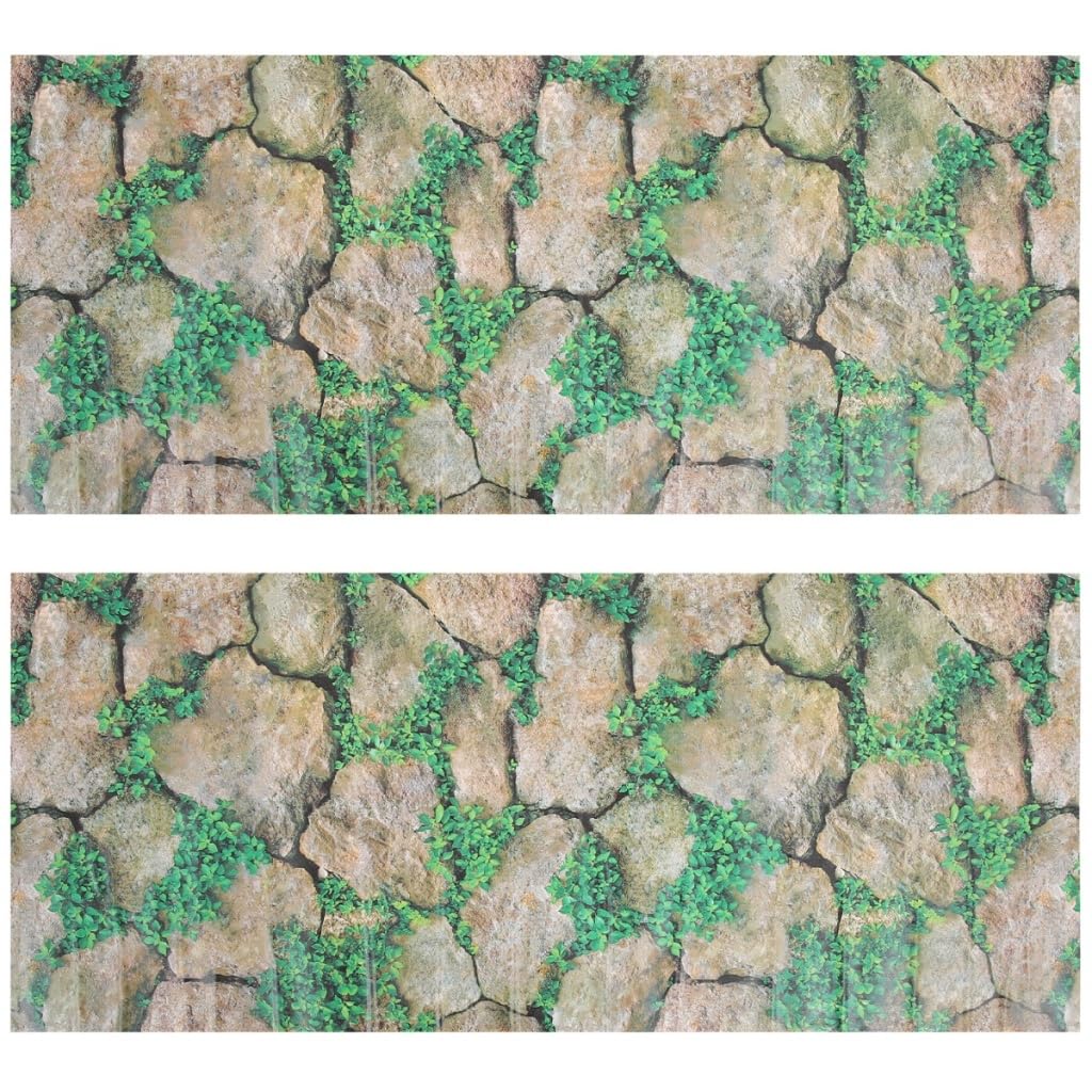 BESPORTBLE 2pcs Reptile Tank Background Wall Sticker Vivarium Backgrounds Aquarium Glue for Bearded Dragon Vivarium