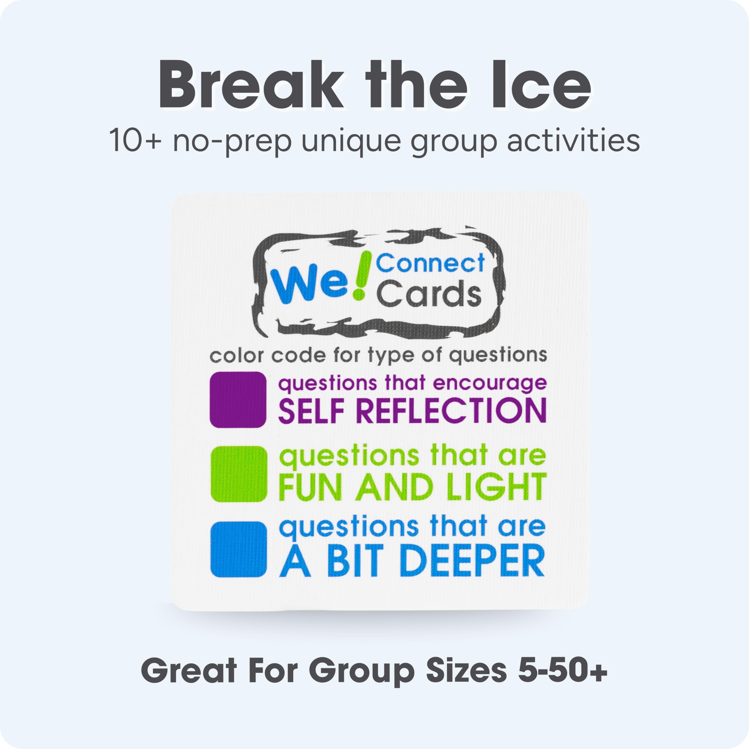 We! Connect Cards Icebreaker Questions Trust Building Games Team Building Activities (60 Cards)