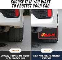 Vista 81 de Universal Mud Flaps Fits Most SUVs/MPVs, Not Full-Size SUVs- Standard Size 4-Piece Soft Glue Fenders Splash Guards Set, Heavy Duty Flexible