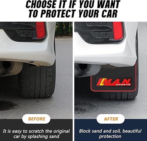 Miniatura 81 de Universal Mud Flaps Fits Most SUVs/MPVs, Not Full-Size SUVs- Standard Size 4-Piece Soft Glue Fenders Splash Guards Set, Heavy Duty Flexible