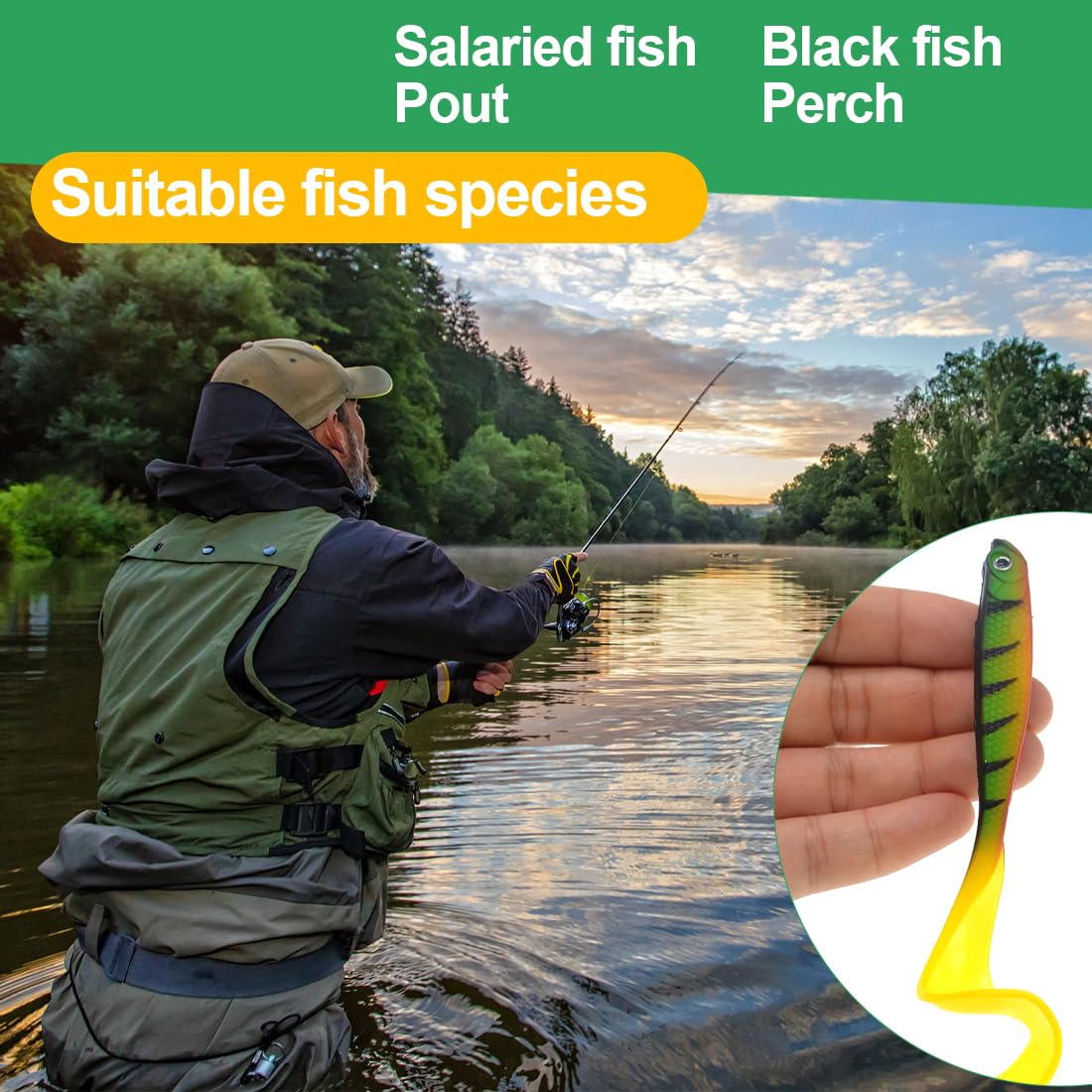 XPEX 8 Piezas Blandos Senuelos De Pesca,Peces De Goma Para Pescar, Señuelo De Pesca Simulado, Cebos Artificiales De Pesca, Adecuado Para Peces De Agua Salada Y Peces De Agua Dulc
