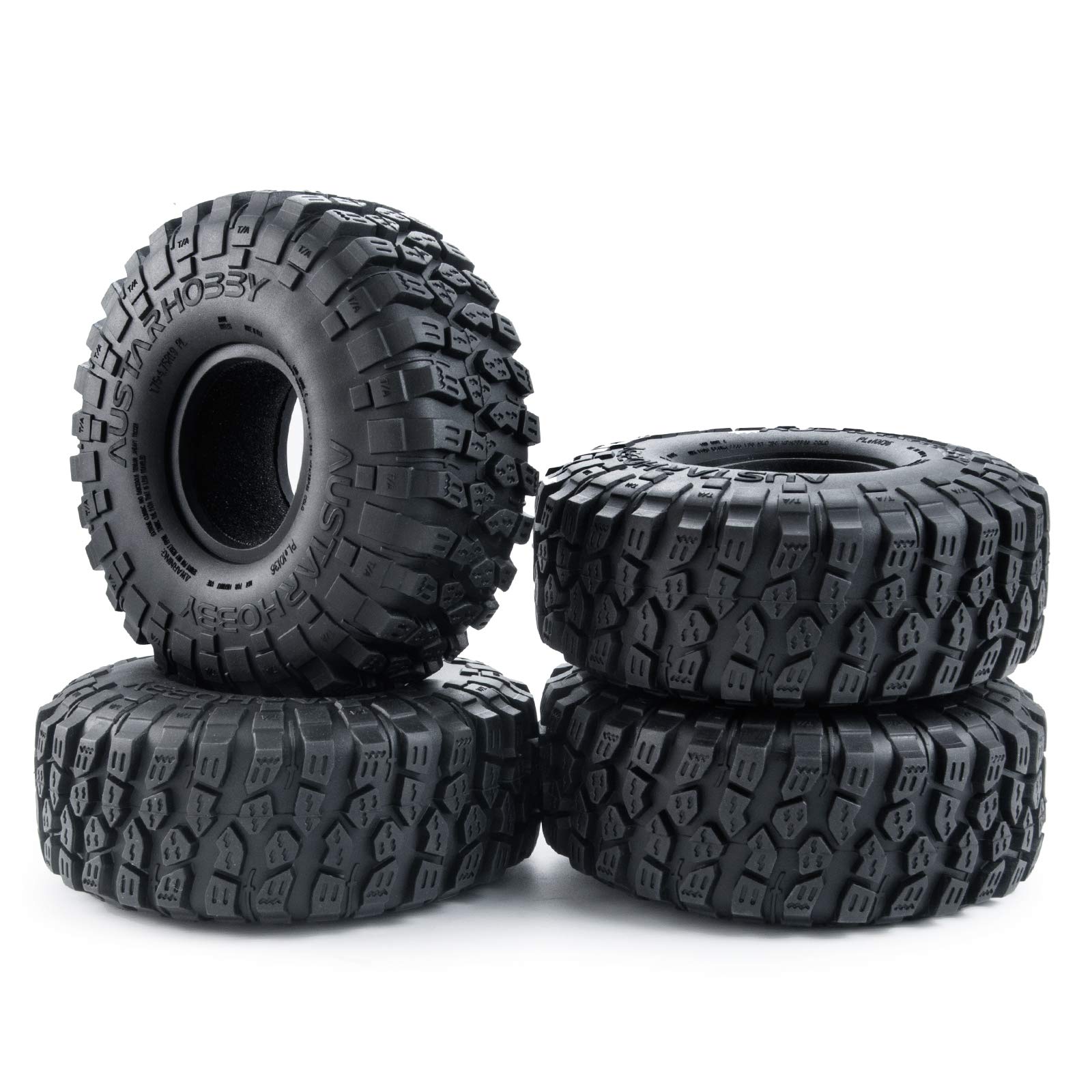 4pcs 1.9'' Rubber Tire Tyre OD with Foam 120mm for 1/10 AXIAL SCX10 D90 CC01 90046 RC Crawler Cars