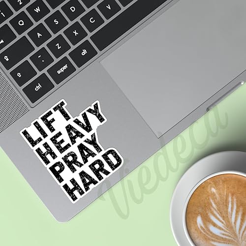 Miniatura 3 de (3 unidades) - Calcomanías de vinilo para levantar pesadas, inspiradoras cristianas, frases divertidas, gimnasio, levantamiento de pesas, para vaso,