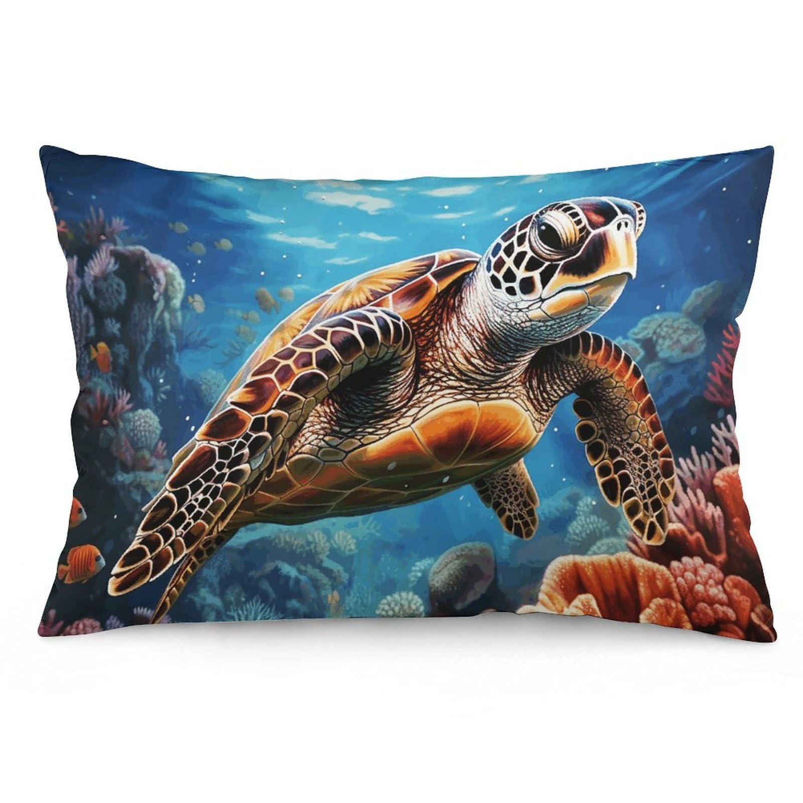 NTVOWPZO 2 Pack Decoration Throw Pillow Covers 20"x30" Pillowcases Covers Sea Turtles Diamond Painting Pillowcases Modern Farmhouse Home Decor Sofa Cushions Covers for Couch Bed Living Room