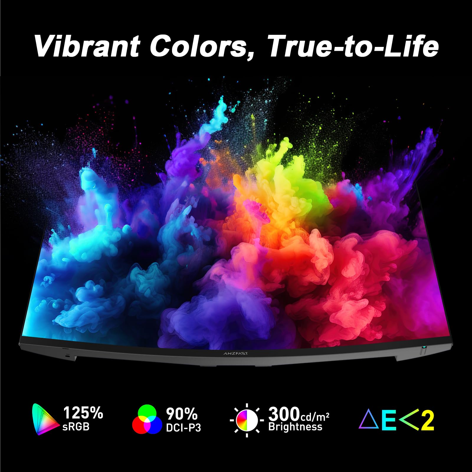 Amzfast 32 Inch Curved Gaming Monitor - 240Hz, Full HD 1920x1080P, 1ms MPRT, Adaptive-Sync, 3500:1 Contrast, DCI-P3 90%, sRGB 125%, HDR, VA 1500R, VESA 100x100MM, HDMI2.0&DP1.4 - AMZG32C1F — view 5