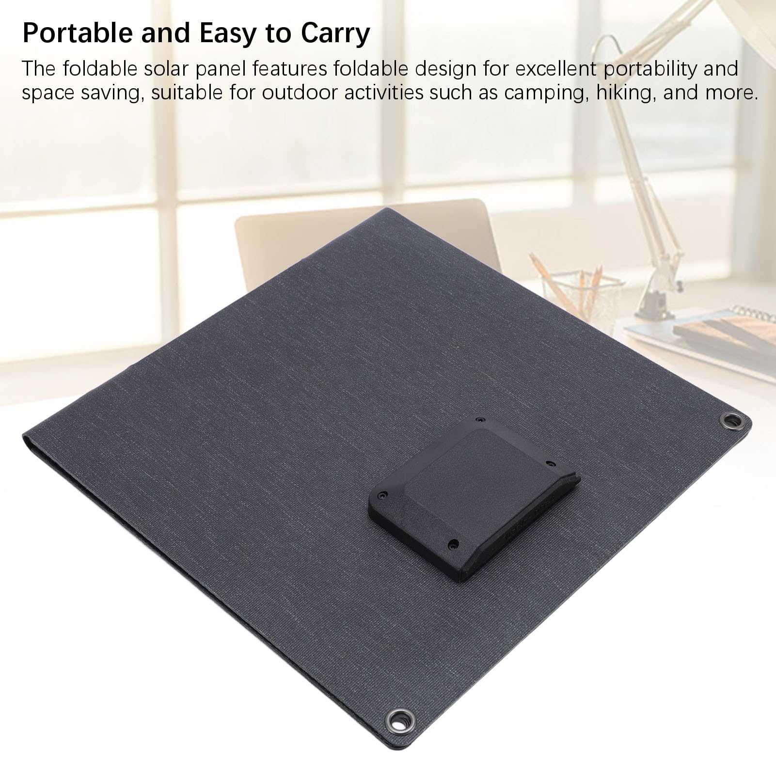 Cargador Solar Portátil de Silicio Monocristalino USB Tipo C de Carga Eficiente Solar Plegable de 5 V con Múltiples Opciones de Salida, para Acampar Al Aire Libre Senderismo