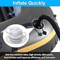 Vista 2 de Válvula de aire inflable para barco, 2 piezas de válvula de aire inflables para barcos, tapones de aire en espiral, tornillo de repuesto de inflado