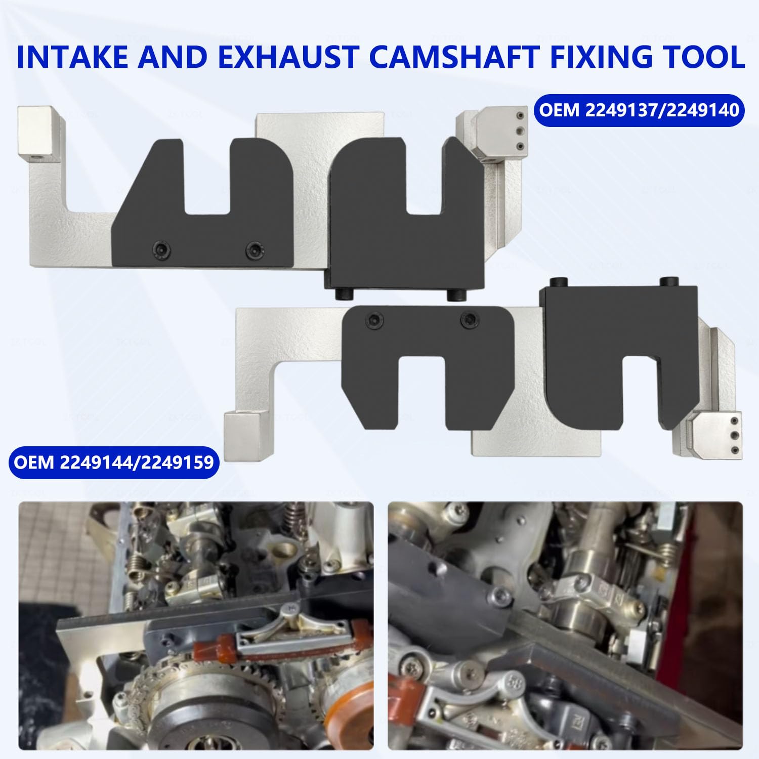 ZKTOOL Kit di strumenti di bloccaggio albero a camme motore compatibile con BMW M3 M5 M6 S63 B44O0 B44T0 motore, OEM 2249117 2249140 2249144