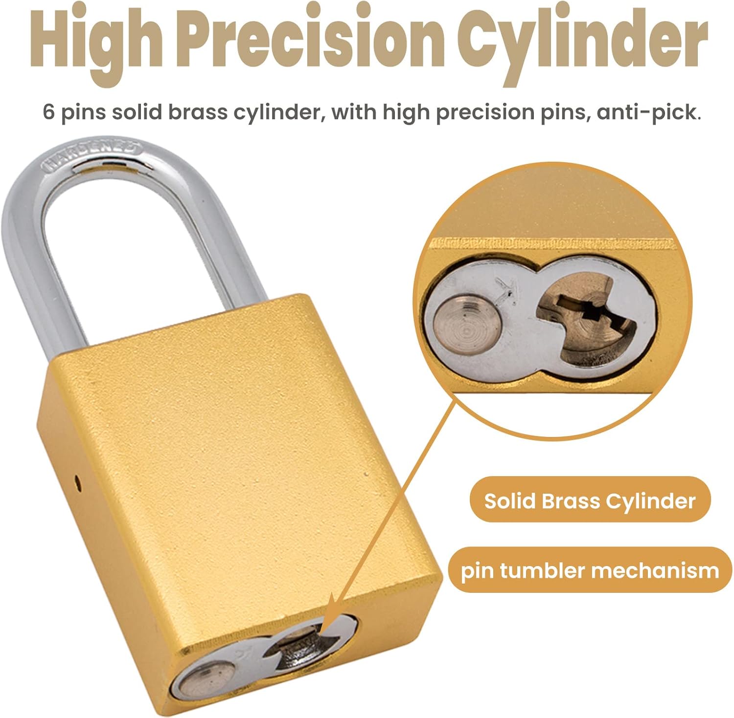 Unity Keyed Alike Aluminum Alloy Lockout Tagout Padlock (5, Yellow)