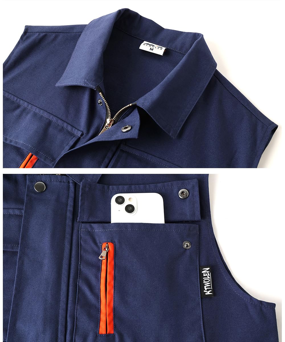 Gilet da Safari da Uomo Giacca Senza maniche da Lavoro Gilet Riflettente da Caccia Viaggio Giubbino da Pesca