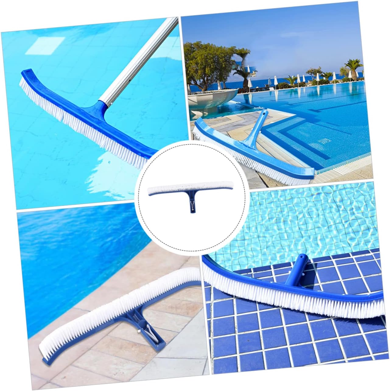 3pcs Pool Cleaning Brush Tool Multipurpose Scrub Brush for Swimming Pool Walls and for Cleaning