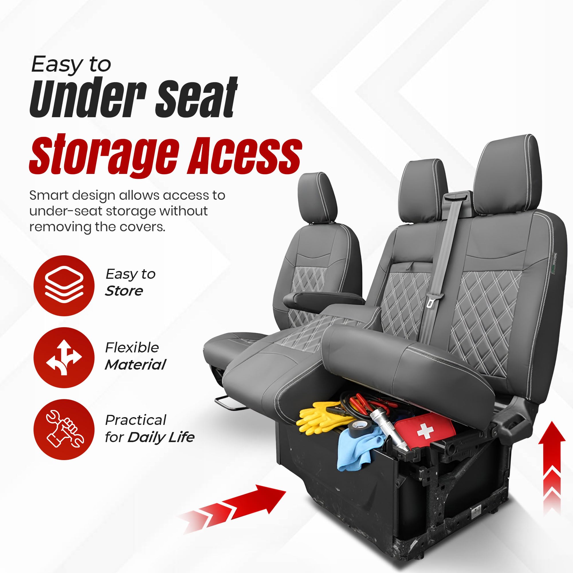 Coprisedili su misura per Ford Transit Custom dal 2013 al