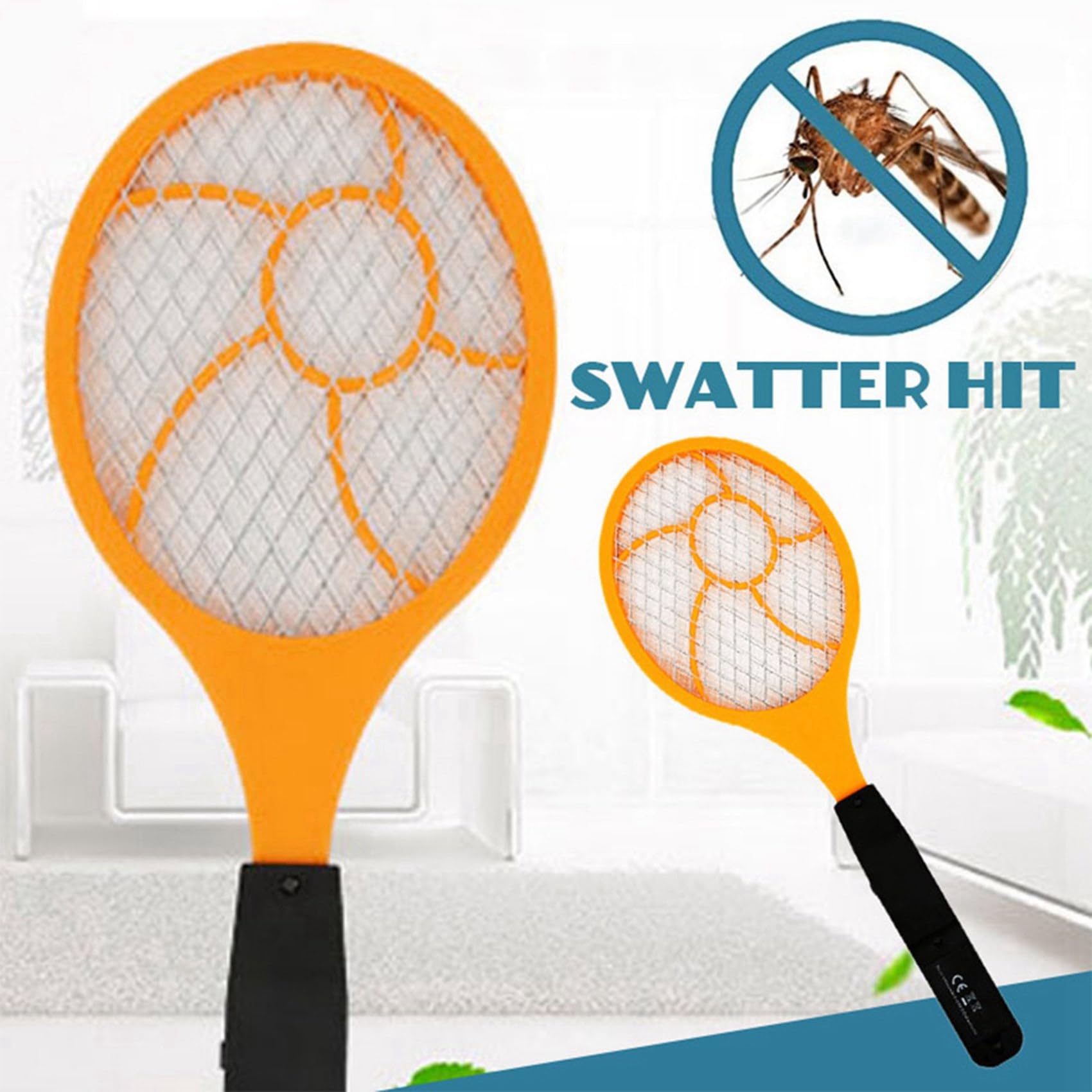 10X LED Elettrico Zanzara Scacciamosche Scacciamosche Racchetta da Tennis Elettrico 44 X15.5cm Wasp Zanzara