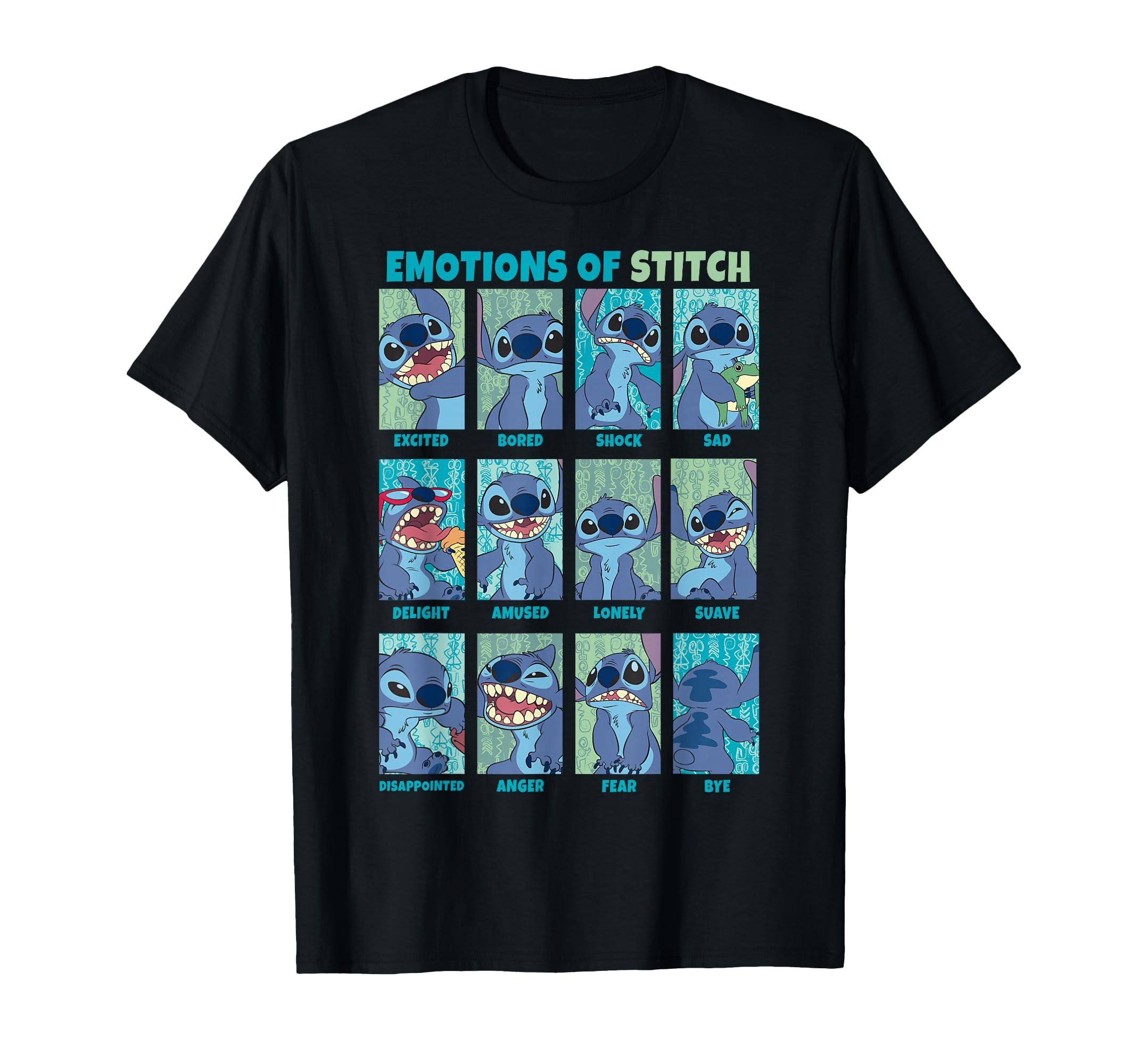 Lilo & Stitch Emotions of Stitch Box Up Panels T-Shirt
