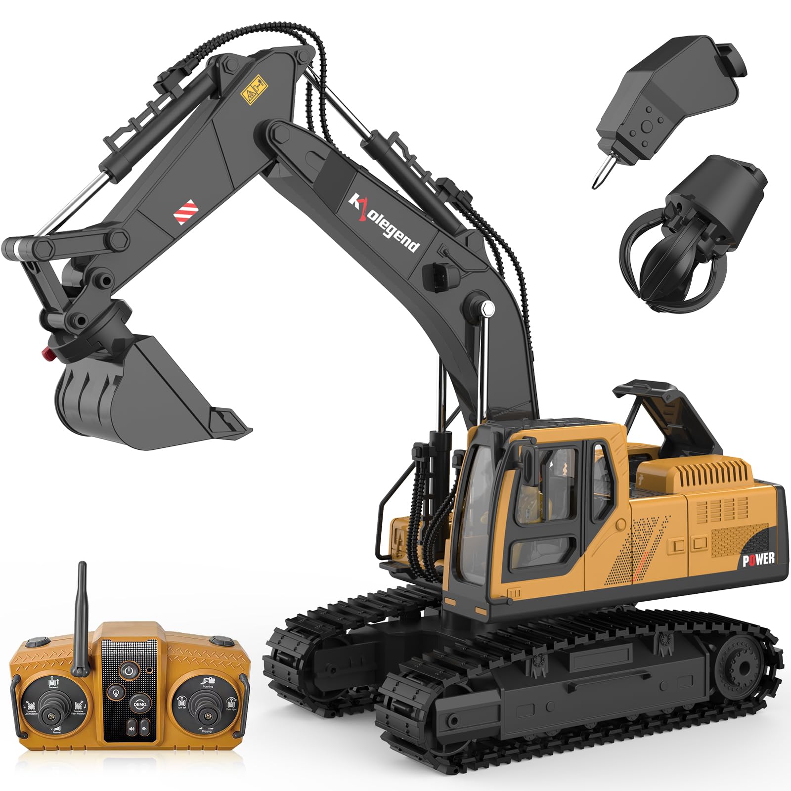 Amazon.com: kolegend 3 in 1 Remote Control Excavator Toy 14