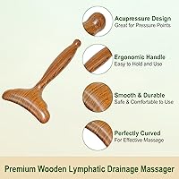 Vista 3 de Lymphatic Drainage Massager, Wooden Massage Tools, Body Gua Sha Paddle. Wood Lymphatic Drainage Tool for Maderoterapy Muscle Release Pain Relief