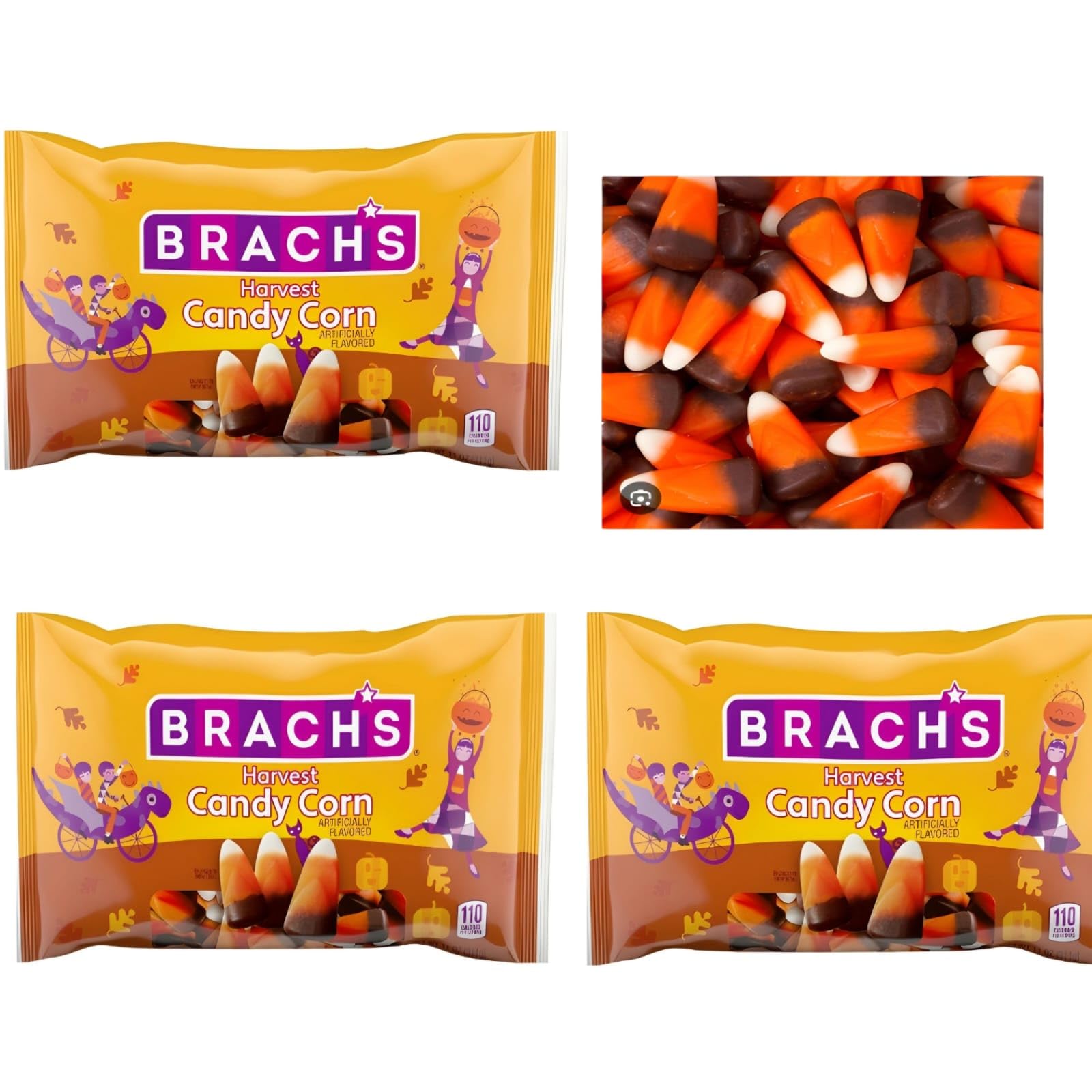 Autumn Candy Variety Mix, 11 oz, Mellowcreme Pumpkins, Harvest Candy Corn, Classic Candy Corn Park of 3 (Harvest Candy Corn)