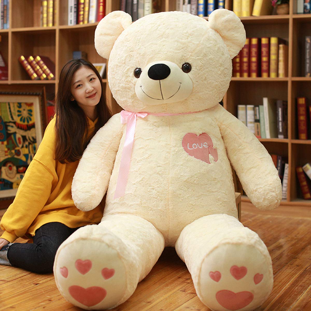 コストコ】くま ぬいぐるみ 135㎝ 2体（ベージュ/アイボリー）