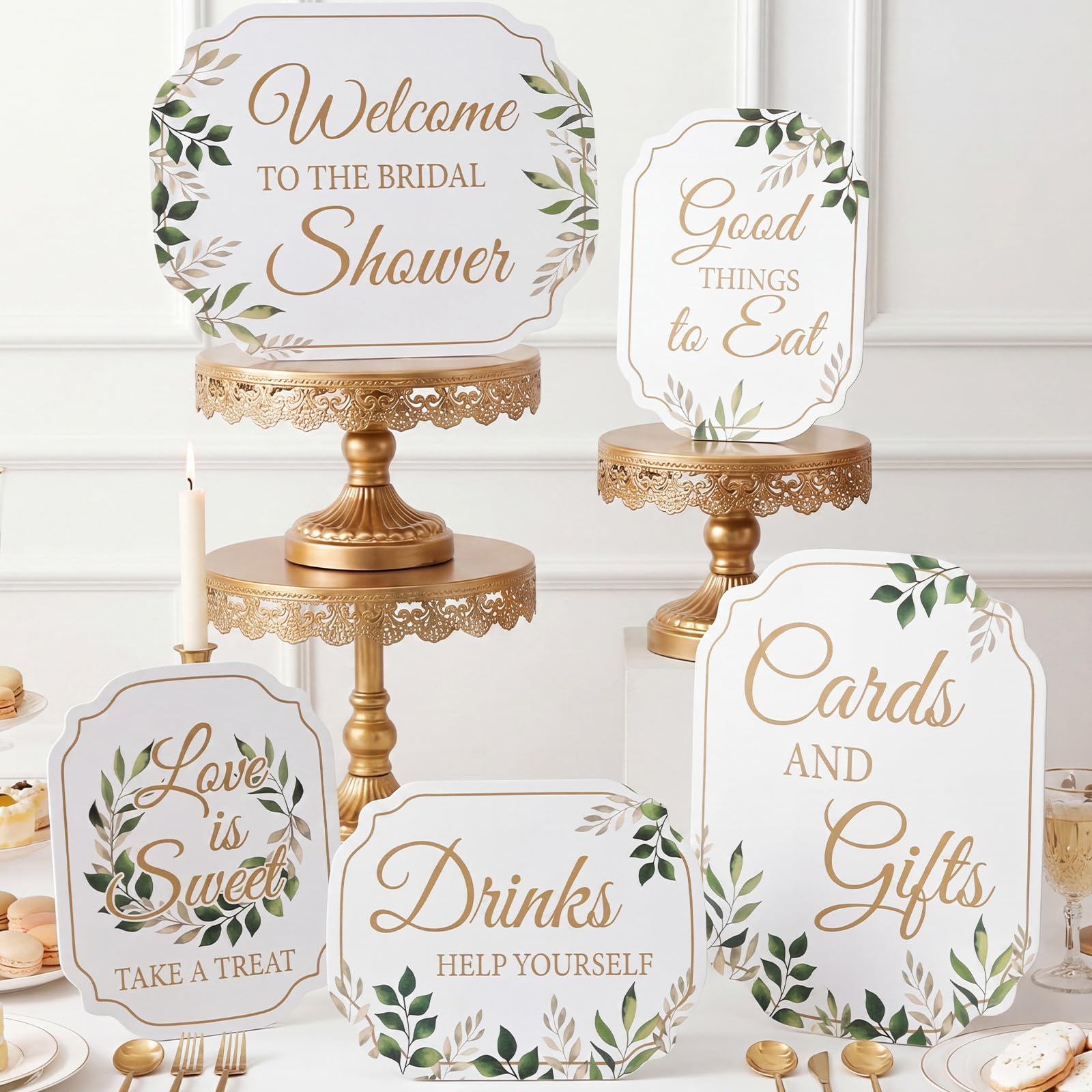 Panneaux de mariage Gerrii | Lot de 5 pancartes modernes et minimalistes pour réception