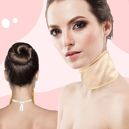 Miniatura 2 de Paquete de 2 paquetes de aceite de ricino orgánico para cuello, envoltura de aceite ajustable para el cuello con correa elástica de compresión