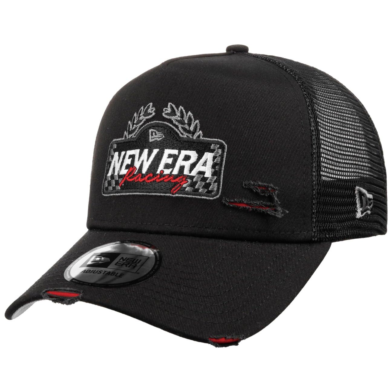 New Era NE Motorsport Trucker Gorra ajustable NE Racing Negro